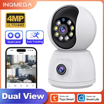 Камера безопасности INQMEGA 4MP Tuya WIFI Smart Cloud Автоматическое отслеживание PTZ-камер Alexa Google Monitor Sensor CCTV Video