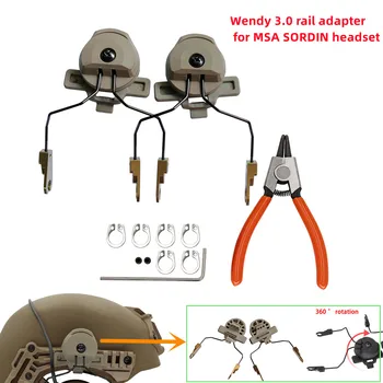 Кронштейн для тактической гарнитуры Wendy Rail Адаптер для команды Wendy Helmet Rail 2,0 3,0 для Тактической Гарнитуры MSA SORDIN Shooting Earcups