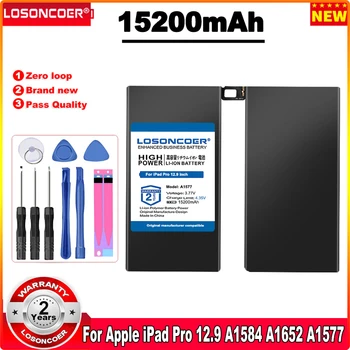 LOSONCOER 15200 мАч A1577 Планшетный Аккумулятор Для Apple iPad Pro 12,9 A1584 A1652 A1577 Сменный bateria + Инструменты