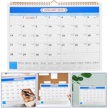 Настенный календарь для планирования, Аксессуар для дома, Офисный подвесной Изящный Ежемесячный бытовой с прозрачным принтом