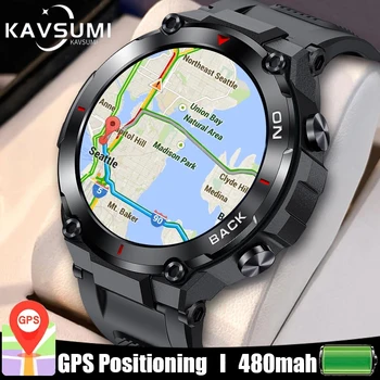 KAVSUMI GPS Смарт-Часы Спортивный Фитнес-Браслет С Напоминанием о Вызове, Частота сердечных сокращений IP68, Водонепроницаемые Умные Часы Для Мужчин, Android IOS Часы