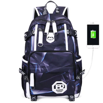 Большой емкости Школьный рюкзак для колледжа, мужчин, мальчиков-подростков, зарядка через USB, водонепроницаемость, школьный рюкзак для ноутбука, Новый