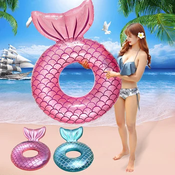 Надувное кольцо для плавания, Бассейн с русалочкой, плавающие пляжные игрушки для вечеринок для взрослых, детские игрушки для водных игр, матрас для плавания, игрушки