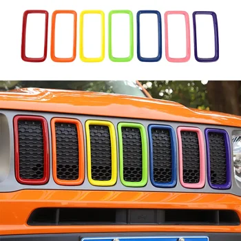 ABS Вставки для передней сетчатой решетки Радиатора, отделка крышки гриля, Семь цветов для Jeep Renegade 2019-2020, Аксессуары для экстерьера автомобиля